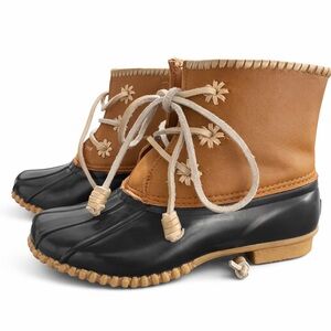 Jack Rogers Chloe Classic Black Duck Rain Boots NIB Size 6